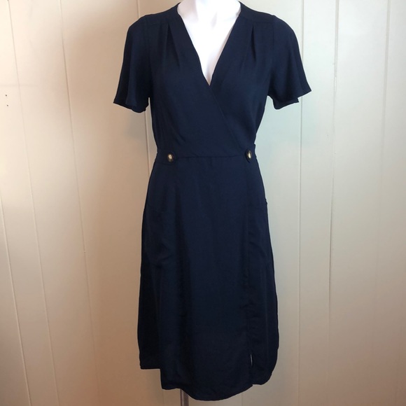 Monteau Dresses & Skirts - Monteau Vintage 40s Style Retro Faux Wrap Dress